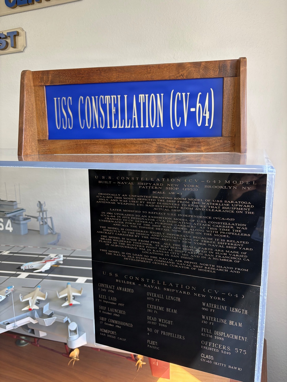 Fleet Readiness Center Southwest USS Constellation and a Model That Tells Its Story