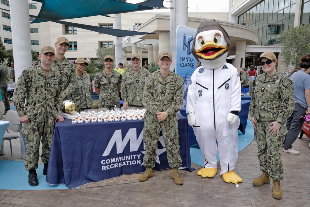 Pensacola Service Members Visit Hospital for National Superhero Day
