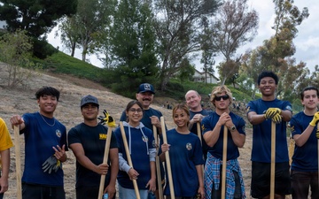 Navy Recruiting Station Mission Viejo Plants Trees for Earth Day