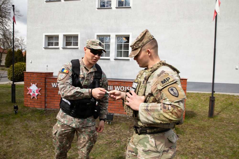 U.S., British, Romanian and Polish Military Police join forces for Polish Flag Day