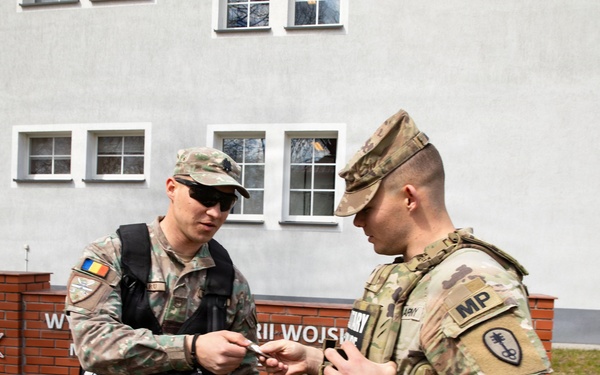 U.S., British, Romanian and Polish Military Police join forces for Polish Flag Day