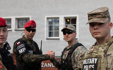 U.S., British, Romanian and Polish Military Police join forces for Polish Flag Day