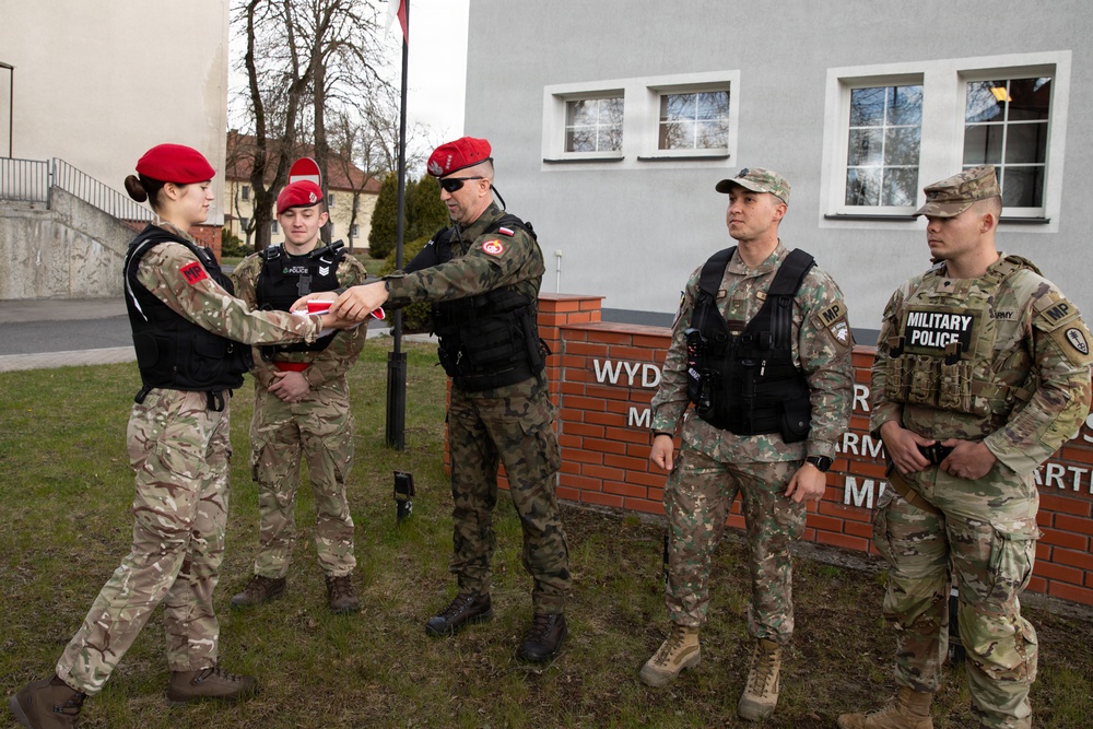 U.S., British, Romanian and Polish Military Police join forces for Polish Flag Day