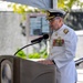 Royal Australian Navy Rear Adm. Terence Morrison, deputy director of maritime operations, delivers commemorative address during an Anzac Day ceremony at Punchbowl Cemetery