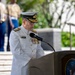 Royal Australian Navy Rear Adm. Terence Morrison, deputy director of maritime operations, delivers commemorative address during an Anzac Day ceremony at Punchbowl Cemetery