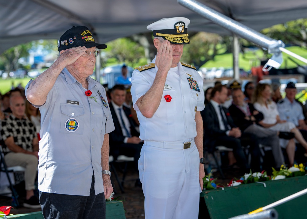 Adm. Steve Koehler, commander, U.S. Pacific Fleet, attends Anzac Day ceremony at Punchbowl Cemetery