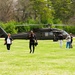 Wisconsin National Guard UH-60 Black Hawks fly members of Packers tour to Fort McCoy