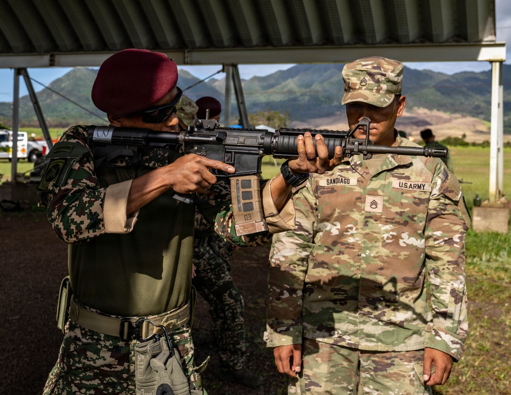 Partner Nations Particpate in M4 Carbine Training at Pacific Land Forces Team Readiness Challenge 2026