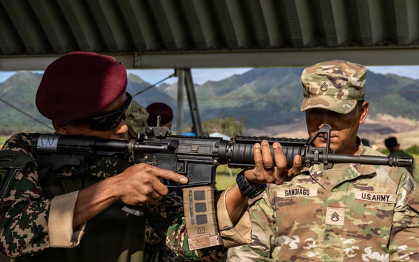 Partner Nations Particpate in M4 Carbine Training at Pacific Land Forces Team Readiness Challenge 2026