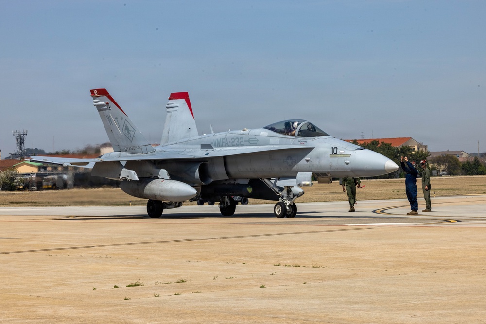 VMFA-232 and 31ST CABS train together at Kunsan Air Base