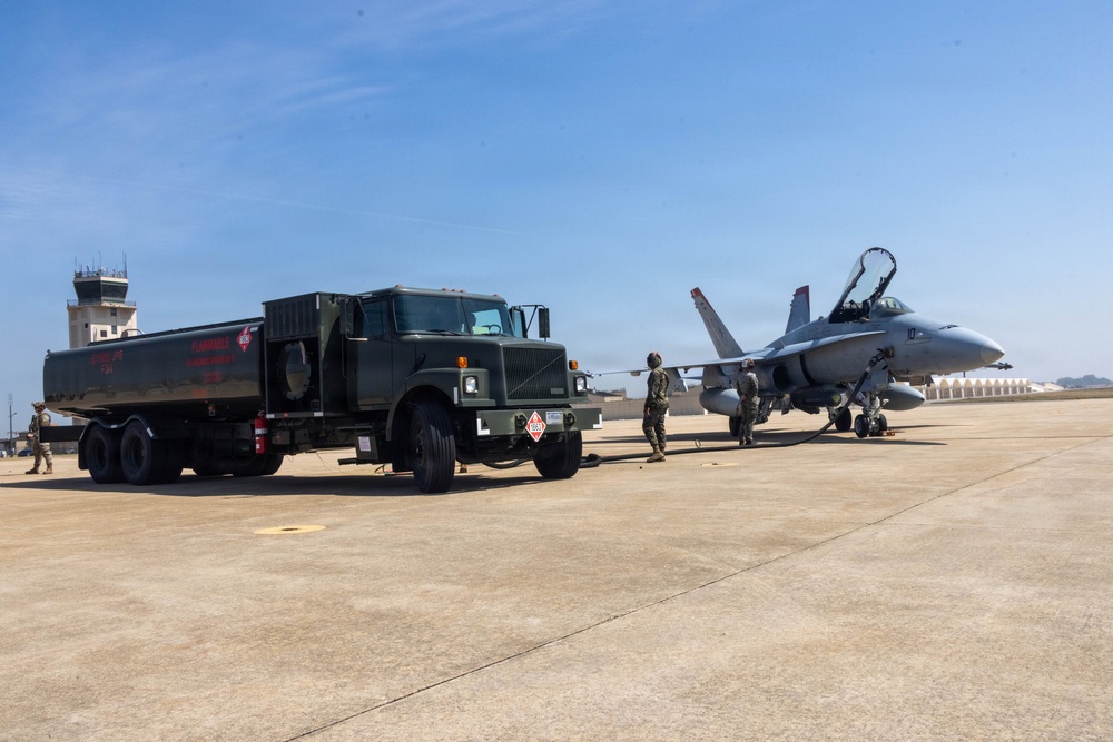 VMFA-232 and 31ST CABS train together at Kunsan Air Base