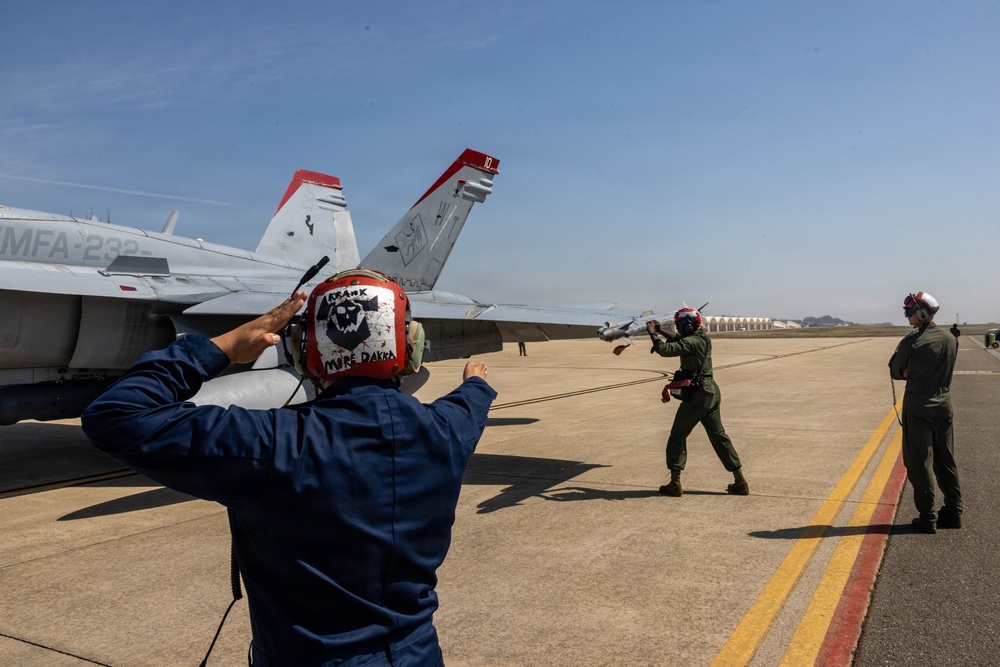 VMFA-232 and 31ST CABS train together at Kunsan Air Base