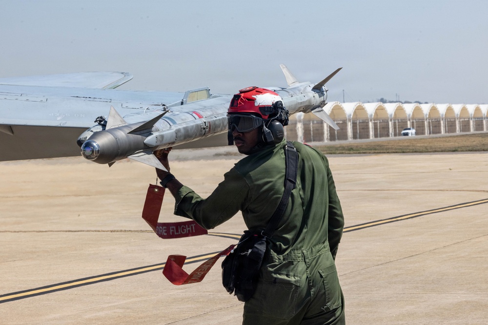 VMFA-232 and 31ST CABS train together at Kunsan Air Base