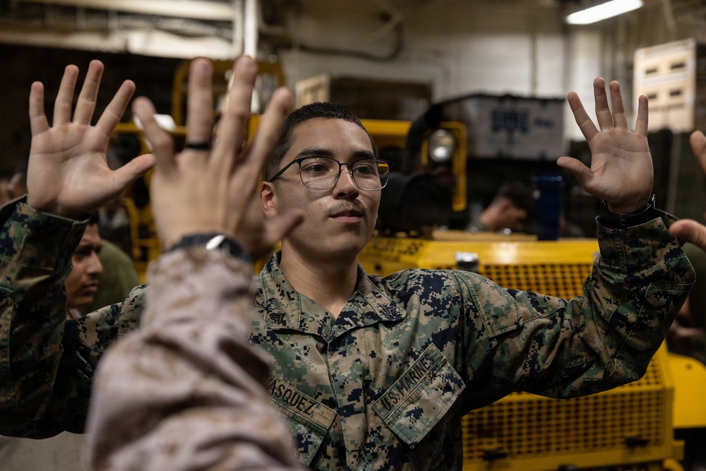 11th MEU Marines, Sailors Conduct Evacuation Control Center Training Aboard USS Boxer