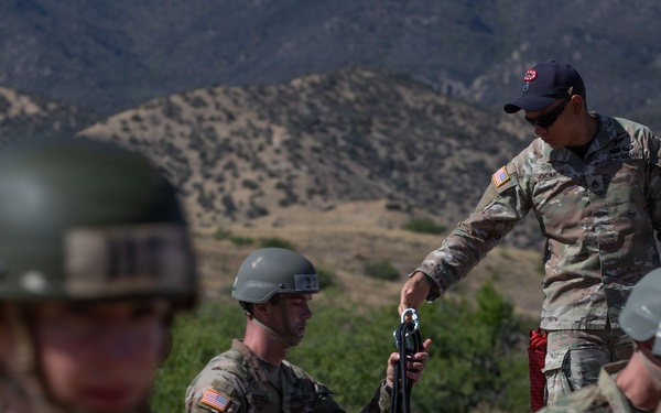 JTF-SB service members participate in rappelling for Air Assault training