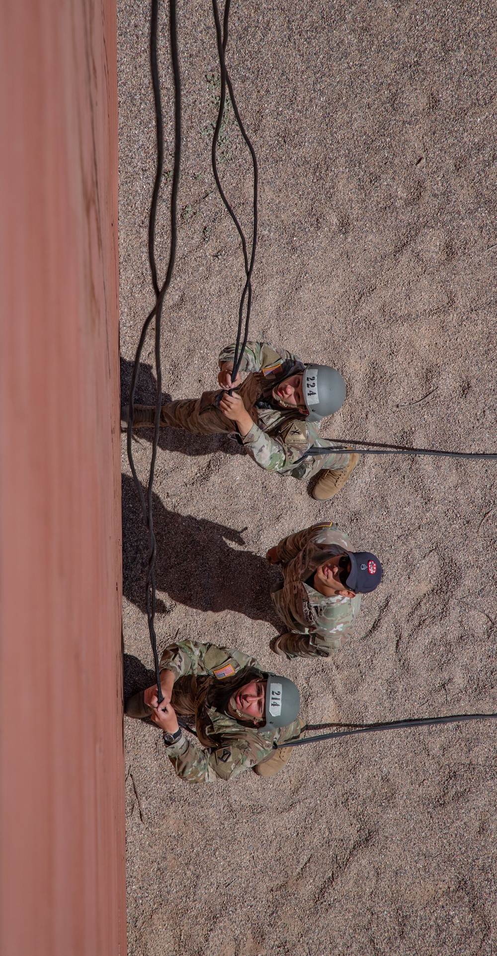 JTF-SB service members participate in rappelling for Air Assault training