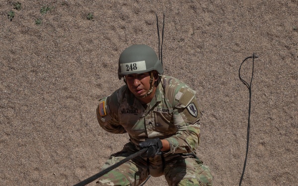 JTF-SB service members participate in rappelling for Air Assault training