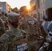 Tennessee National Guard patrols Beale Street during Bike Night in Memphis, Tennessee