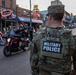Tennessee National Guard patrols Beale Street during Bike Night in Memphis, Tennessee