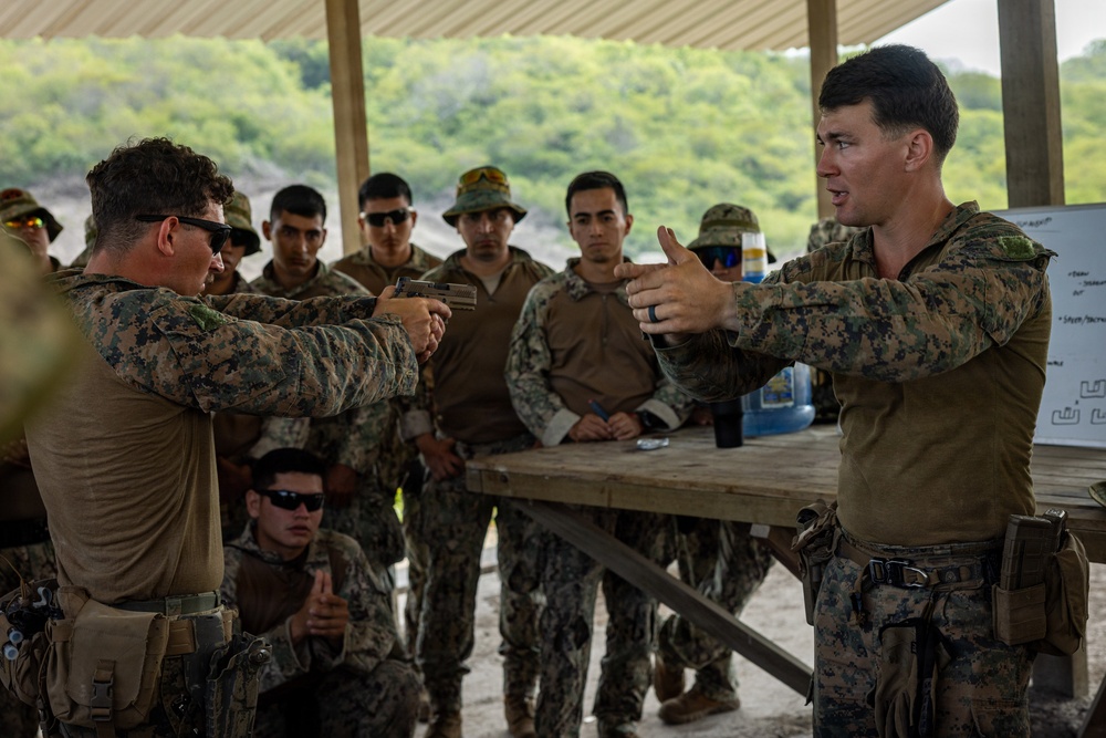 22nd MEU (SOC) | Pistol Marksmanship with Ecuadorian Marines