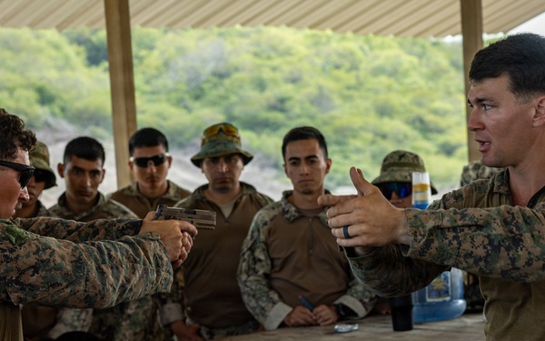 22nd MEU (SOC) | Pistol Marksmanship with Ecuadorian Marines