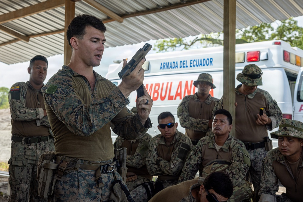 22nd MEU (SOC) | Pistol Marksmanship with Ecuadorian Marines