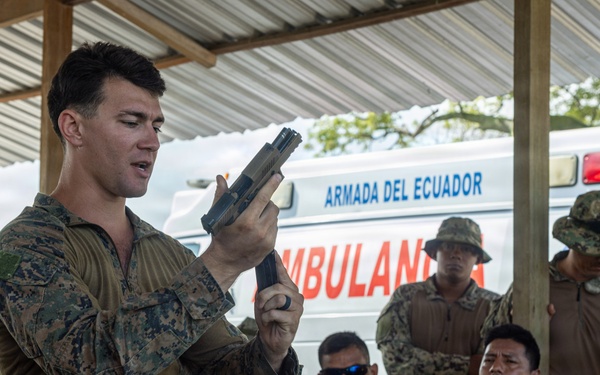 22nd MEU (SOC) | Pistol Marksmanship with Ecuadorian Marines