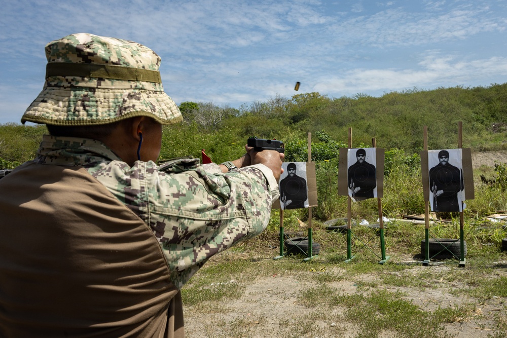 22nd MEU (SOC) | Pistol Marksmanship with Ecuadorian Marines