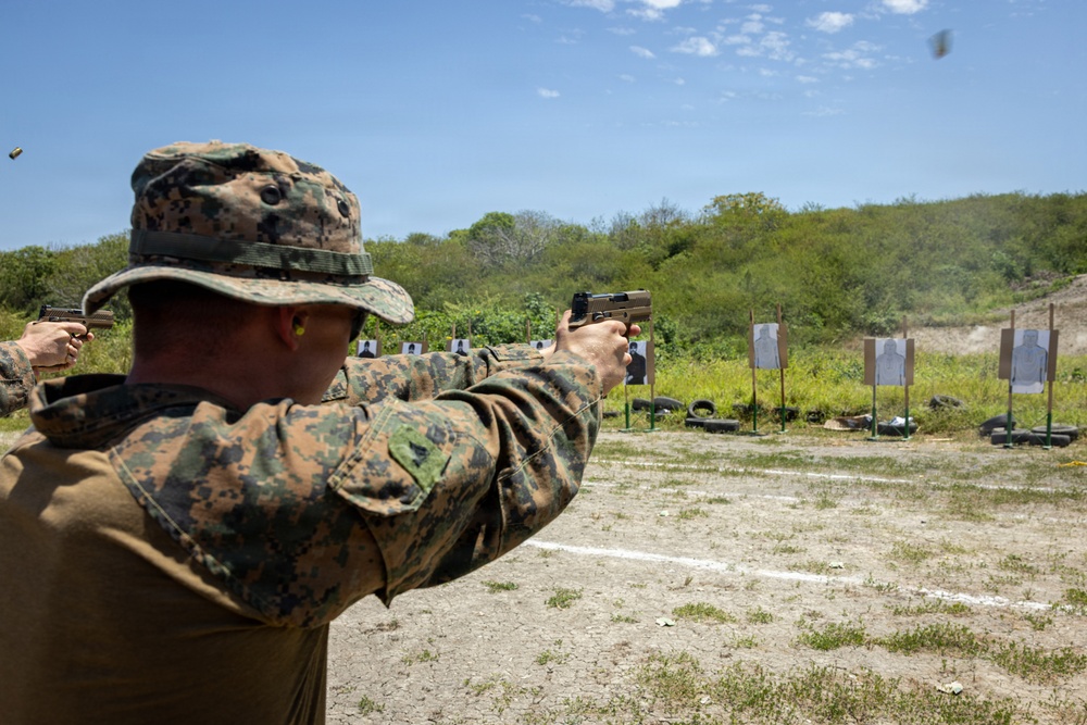 22nd MEU (SOC) | Pistol Marksmanship with Ecuadorian Marines