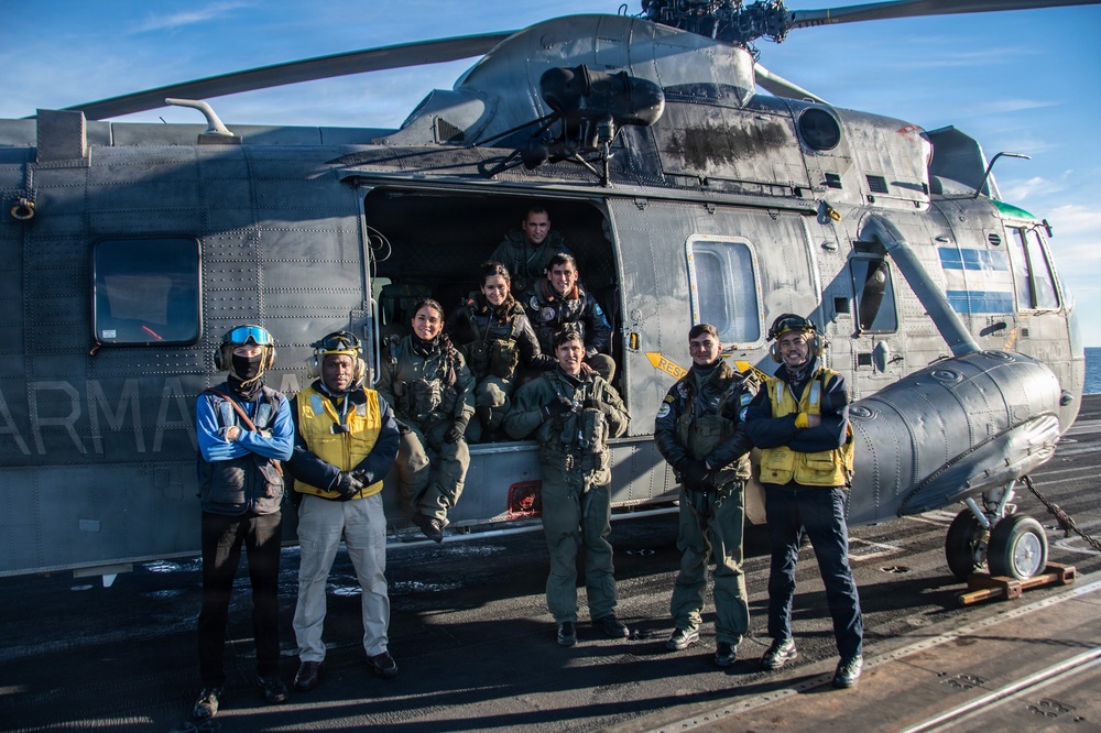 Argentine Service Members Embark Nimitz for SME Exchange