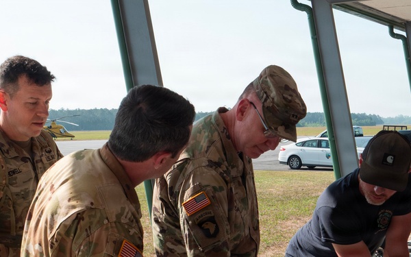 Adjutant General of Georgia visit during wilfires