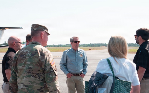 Adjutant General of Georgia visit during wilfires