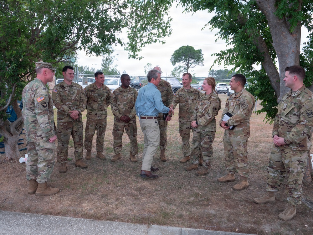 Adjutant General of Georgia visit during wilfires
