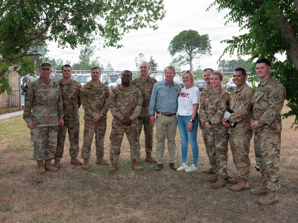 Adjutant General of Georgia visit during wilfires