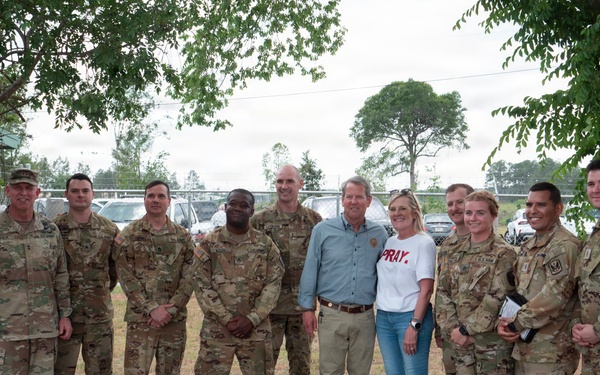Adjutant General of Georgia visit during wilfires