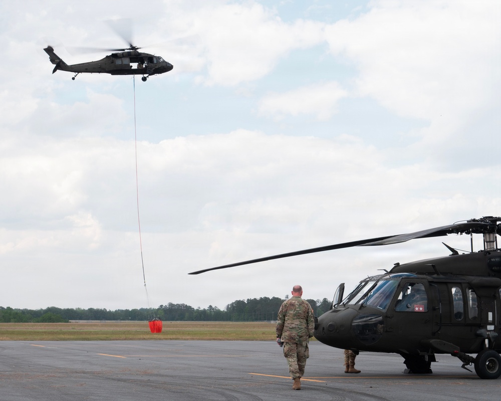 Adjutant General of Georgia visit during wilfires