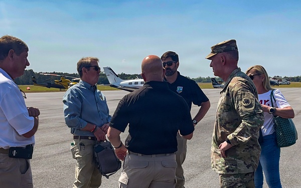 Adjutant General of Georgia visit during wilfires