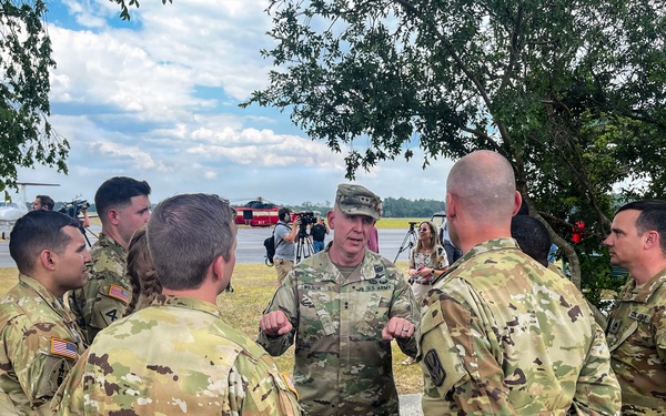 Adjutant General of Georgia visit during wilfires