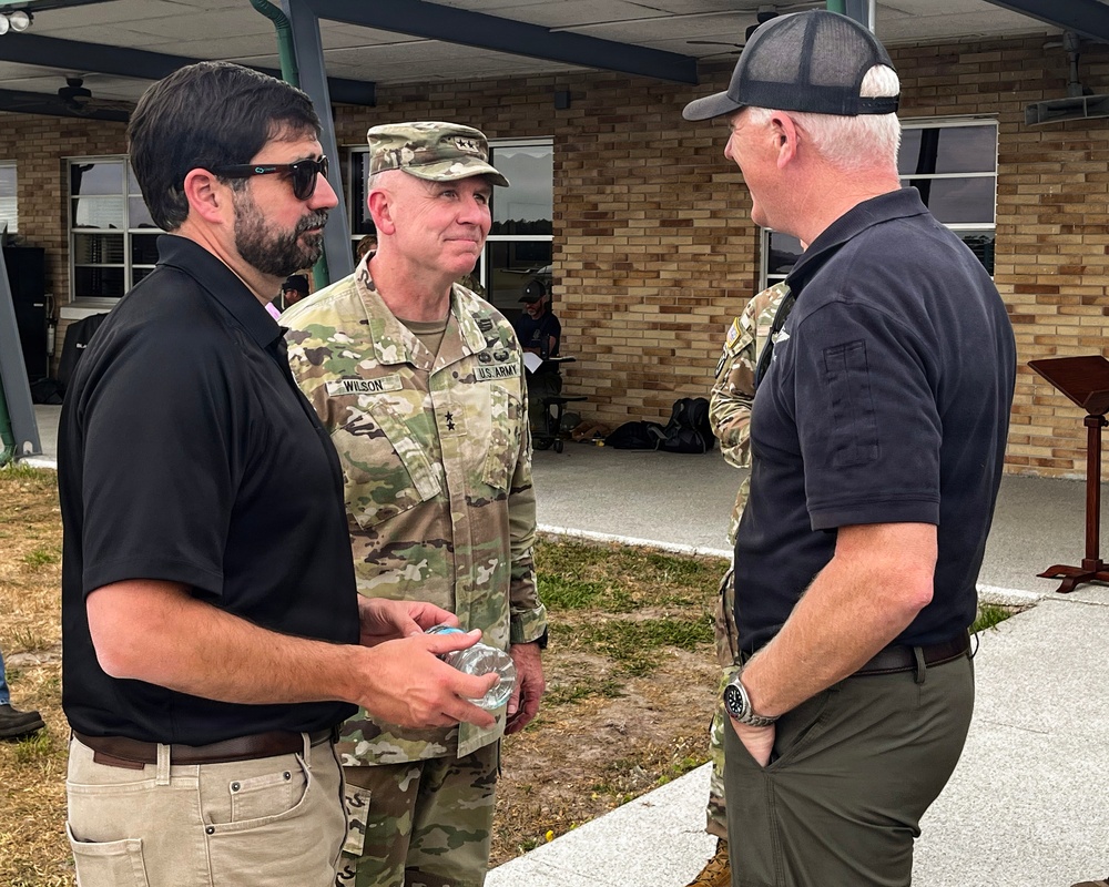 Adjutant General of Georgia visit during wilfires