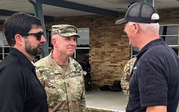 Adjutant General of Georgia visit during wilfires