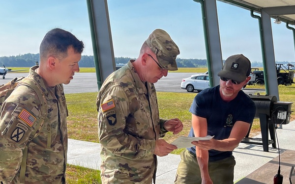 Adjutant General of Georgia visit during wilfires