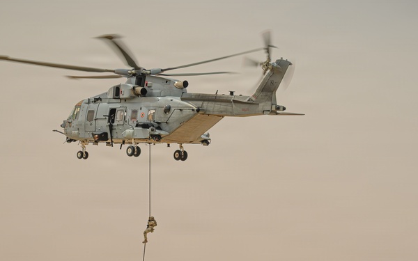 Flintlock 2026 participants conduct fast rope training