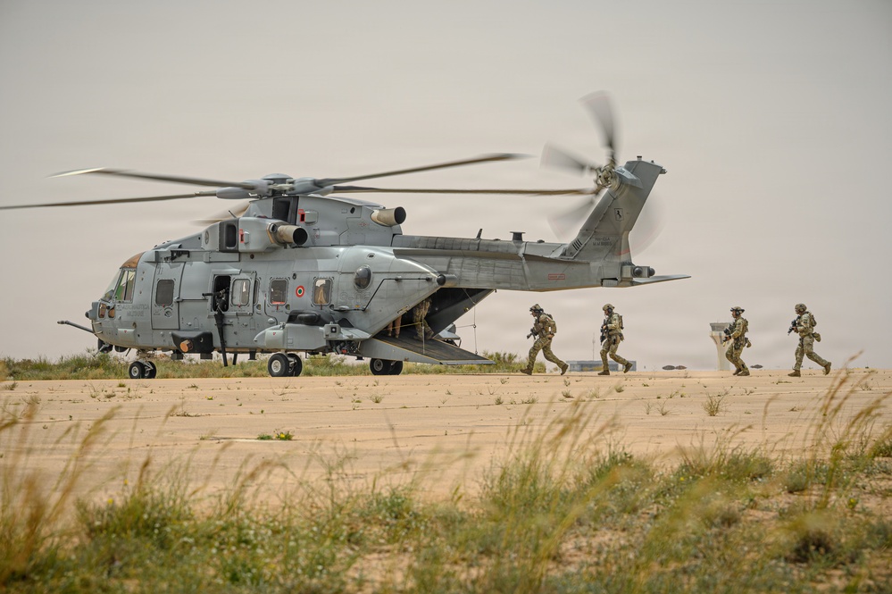 Flintlock 2026 participants conduct fast rope training