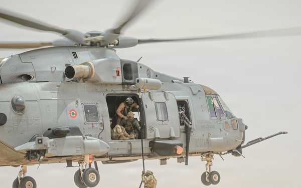 Flintlock 2026 participants conduct fast rope training