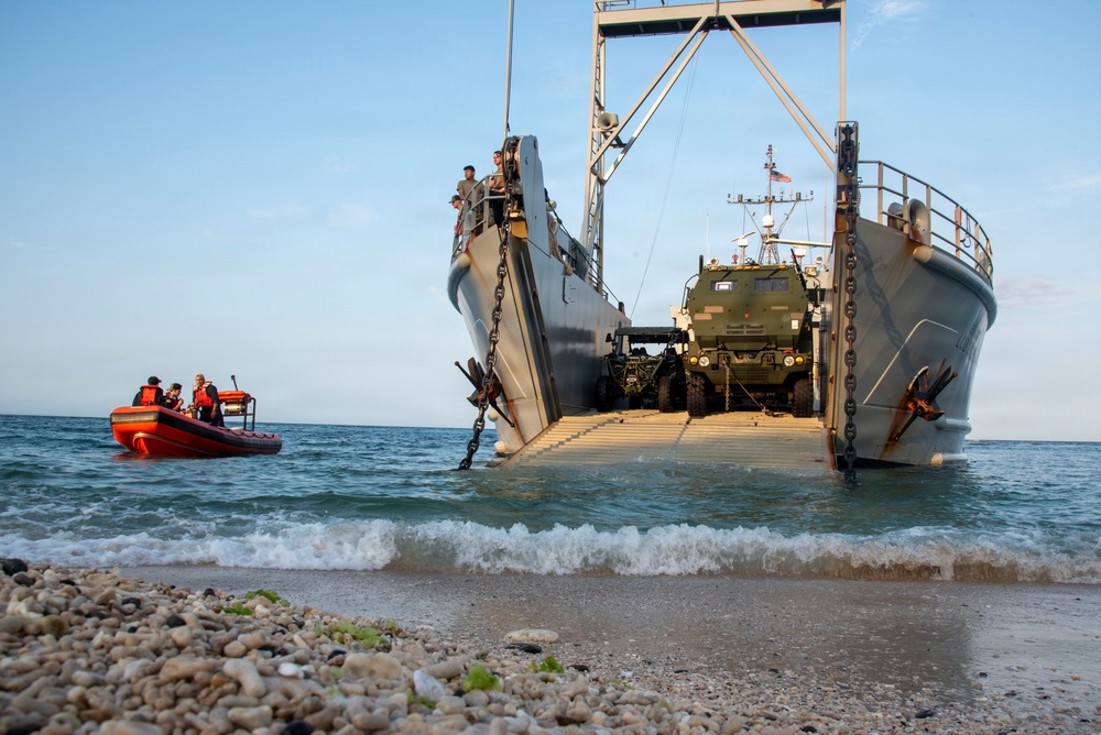 Balikatan 2026: 3rd MLR Marines, 1MDTF Soldiers unload NMESIS, HIMARS on Calayan