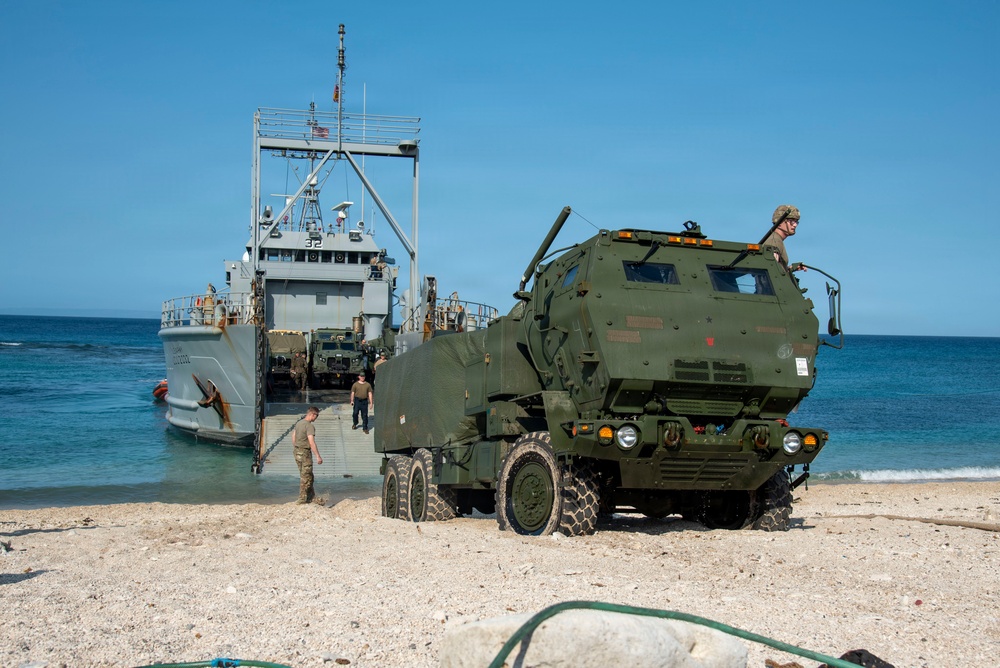 Balikatan 2026: 3rd MLR Marines, 1MDTF Soldiers unload NMESIS, HIMARS on Calayan