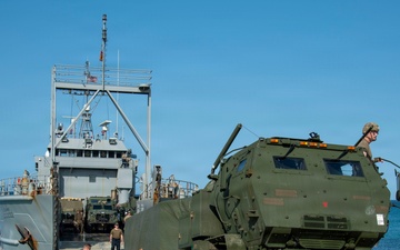Balikatan 2026: 3rd MLR Marines, 1MDTF Soldiers unload NMESIS, HIMARS on Calayan