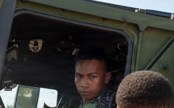 Balikatan 2026: 3rd MLR Marines, 1MDTF Soldiers unload NMESIS, HIMARS on Calayan