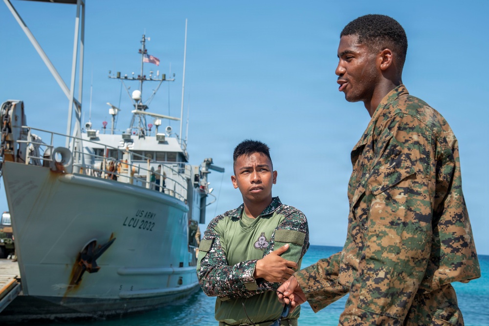 Balikatan 2026: 3rd MLR Marines, 1MDTF Soldiers unload NMESIS, HIMARS on Calayan