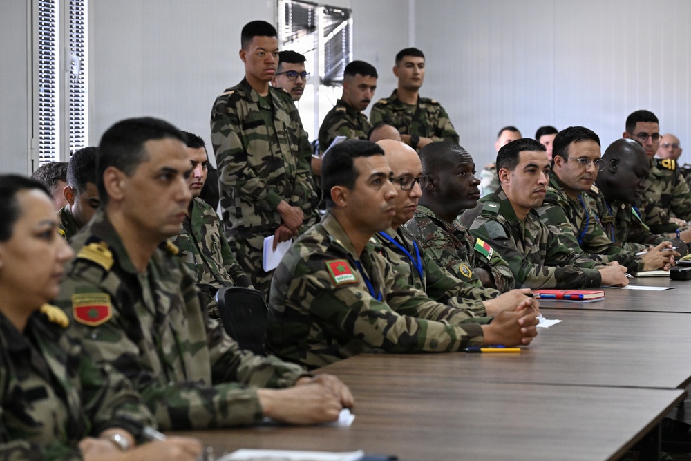 US service members participate in multinational academics during African Lion 26
